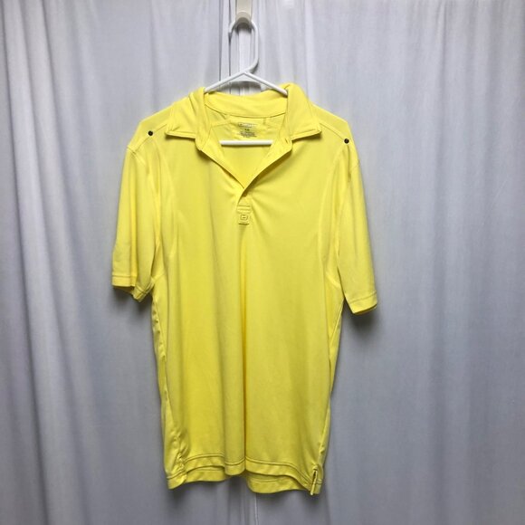 OGIO Golf Shirt Mens Large Bright Yellow Short Sleeve Polo - Picture 1 of 7